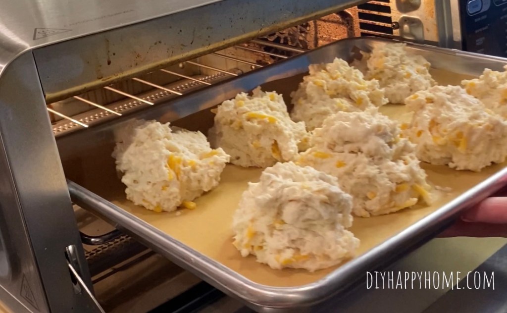 Ready to bake the biscuits in the Ninja Foodi Air Fryer.​