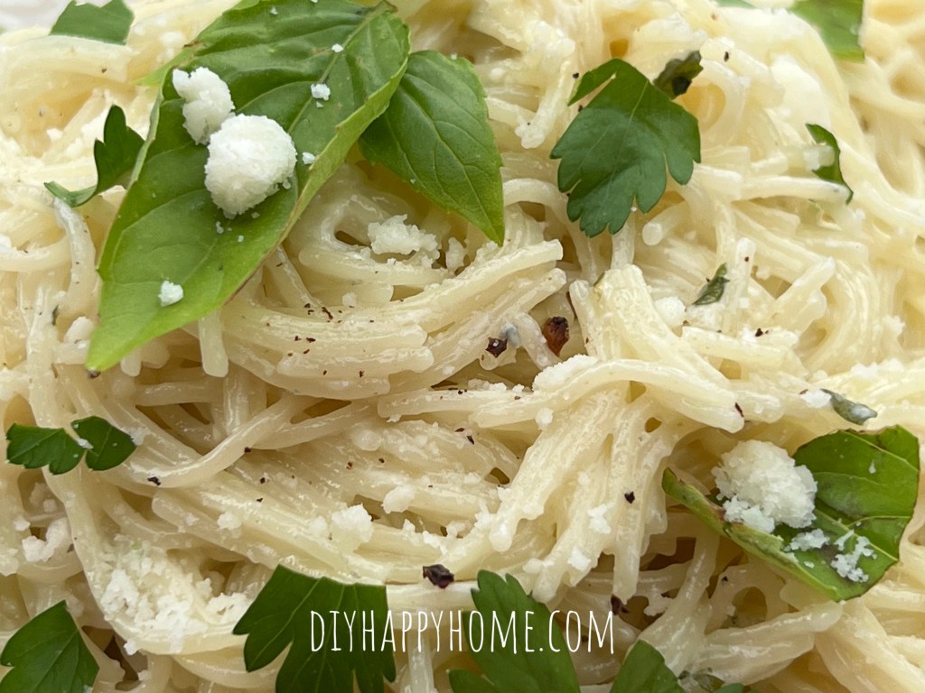 Creamy Blue Cheese Angel Hair Pasta