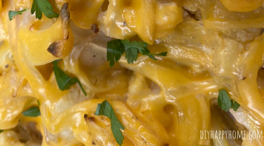 Cheesy Grilled Sheet Pan Cauliflower and Onions