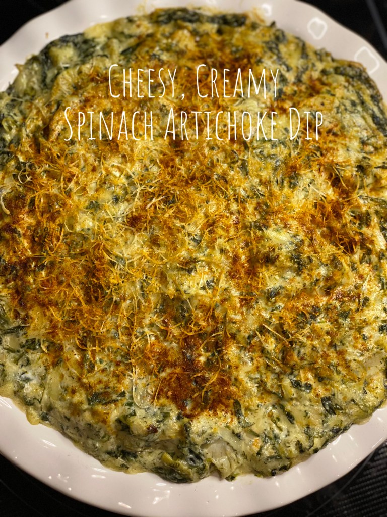 Cheesy, Creamy Spinach Artichoke Dip